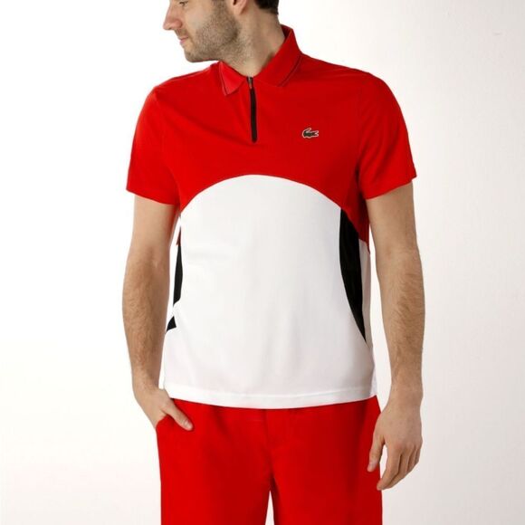 Lacoste Mens Short Sleeve Colorblock Print Ultra Dry Polo Shirt US size L /FR S - Picture 2 of 9
